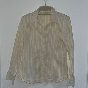 Lace detail long sleeve button down